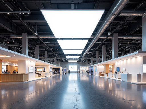 产品展示厅内部,各种型号无人机整齐陈列,灯光照明效果良好,体现产品多样性